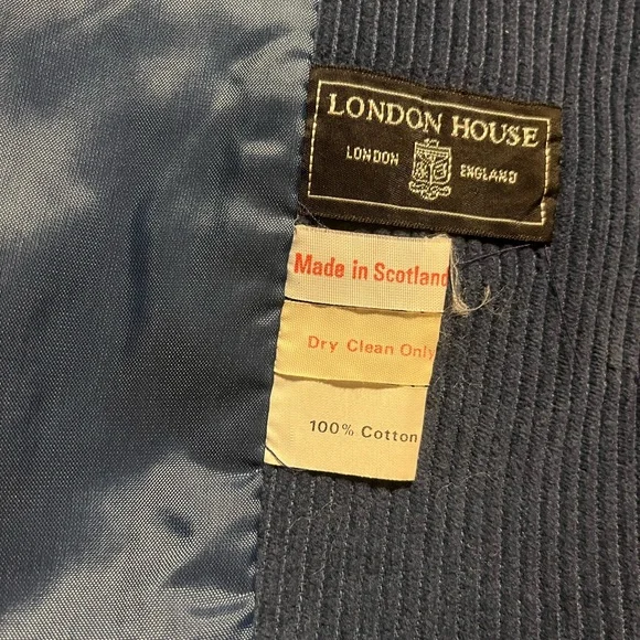 London House Navy Corduroy Skirt Suit Set Size 12(Fits LikeUS 8)made in Scotland - Picture 7 of 9